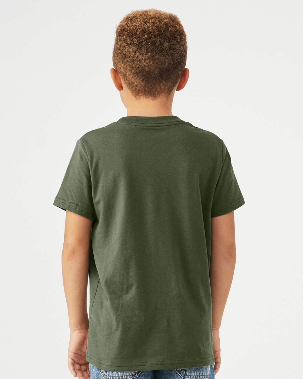Youth Jersey Tee - OnModelBack - B38006433 - Military Green