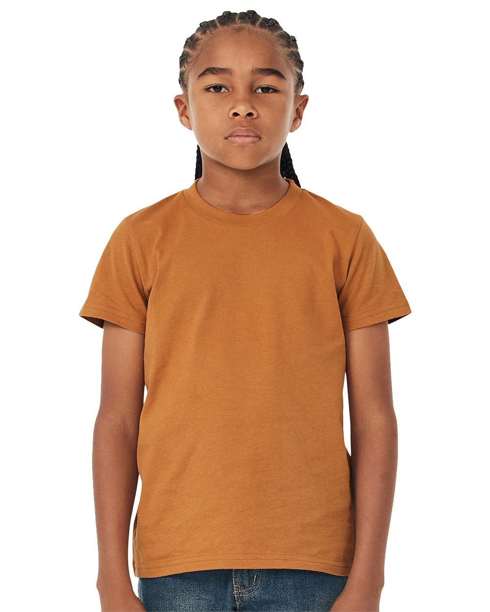 Youth Jersey Tee - OnModelFront - B38006373 - Toast