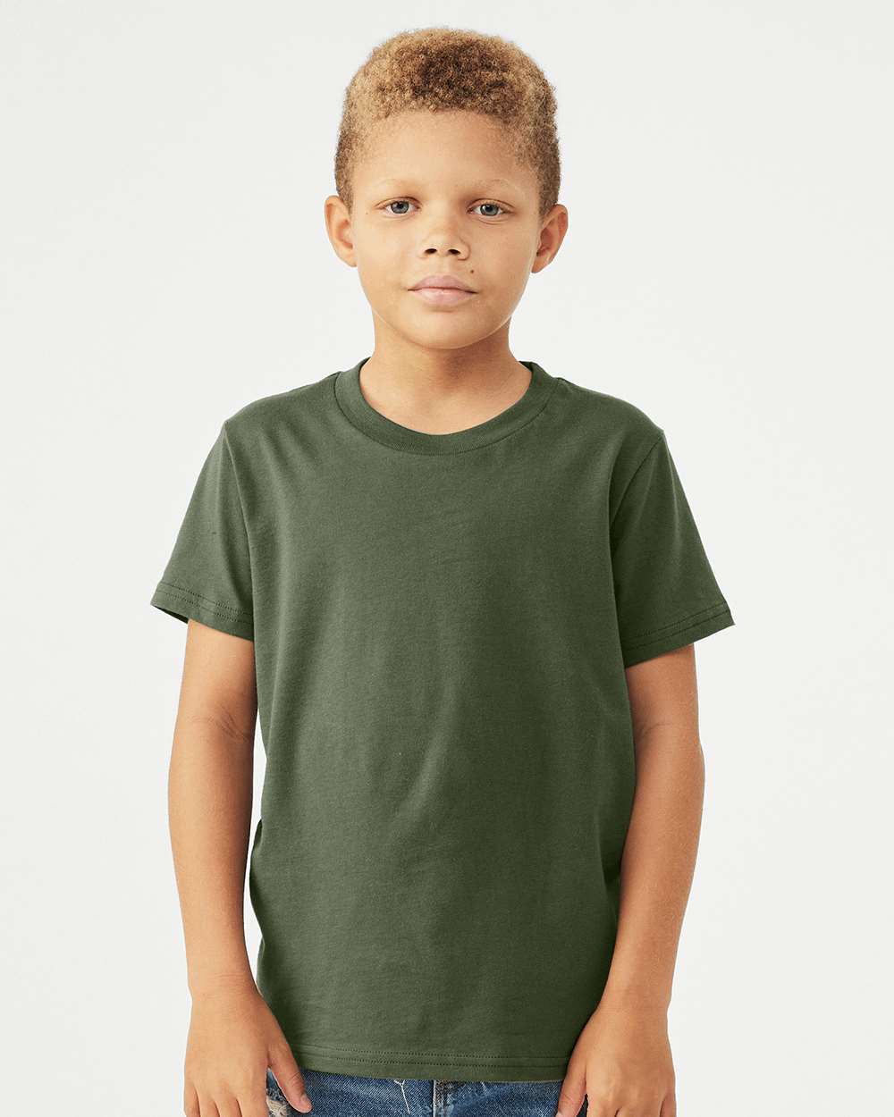 Youth Jersey Tee - OnModelFront - B38006433 - Military Green