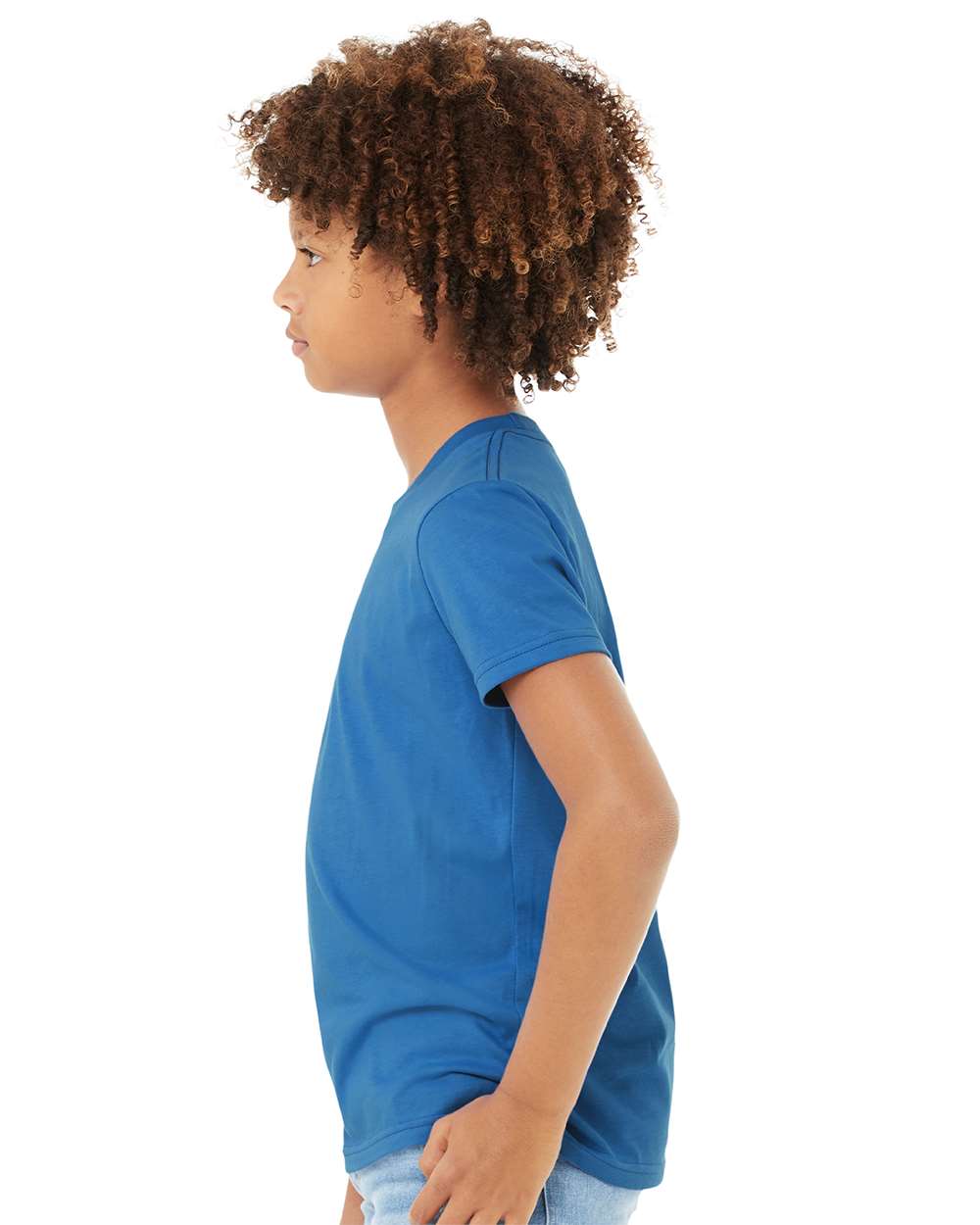 Youth Jersey Tee - OnModelSide - B38006183 - Columbia Blue