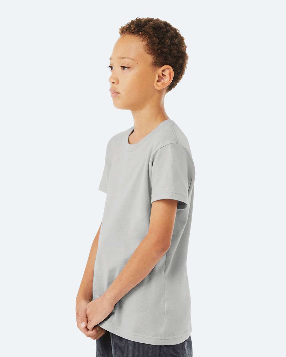 Youth Jersey Tee - OnModelSide - B38006233 - Solid Athletic Grey