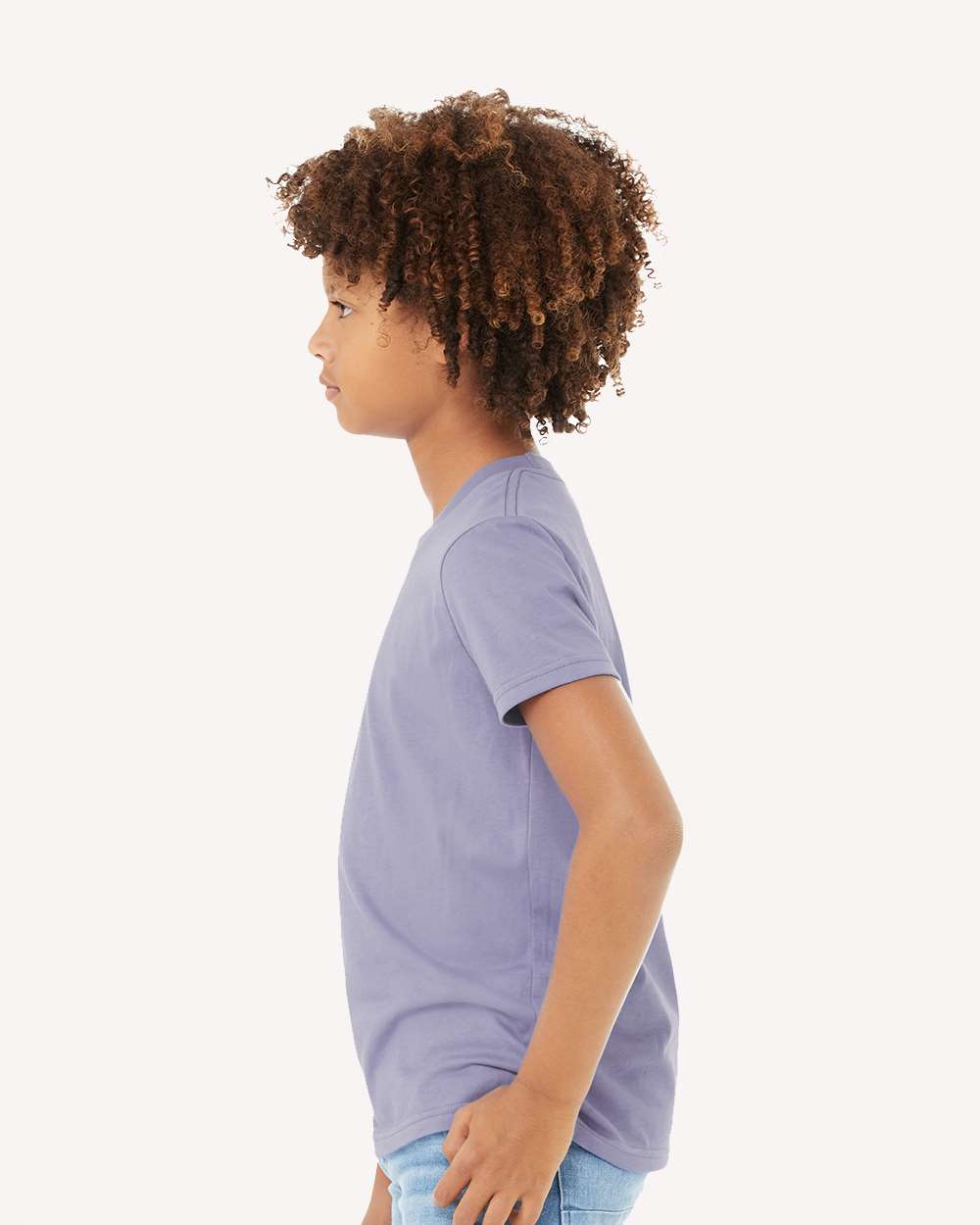 Youth Jersey Tee - OnModelSide - B38006393 - Dark Lavender