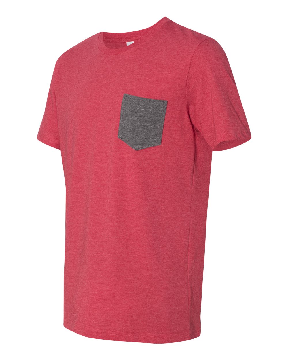 Men's Jersey Pocket Tee - Side - B01906713 - Heather Red/ Deep Heather