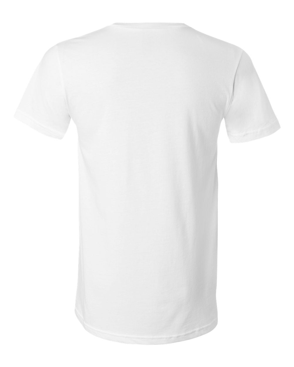Unisex Jersey V-Neck Tee - Back - B00306002 - White