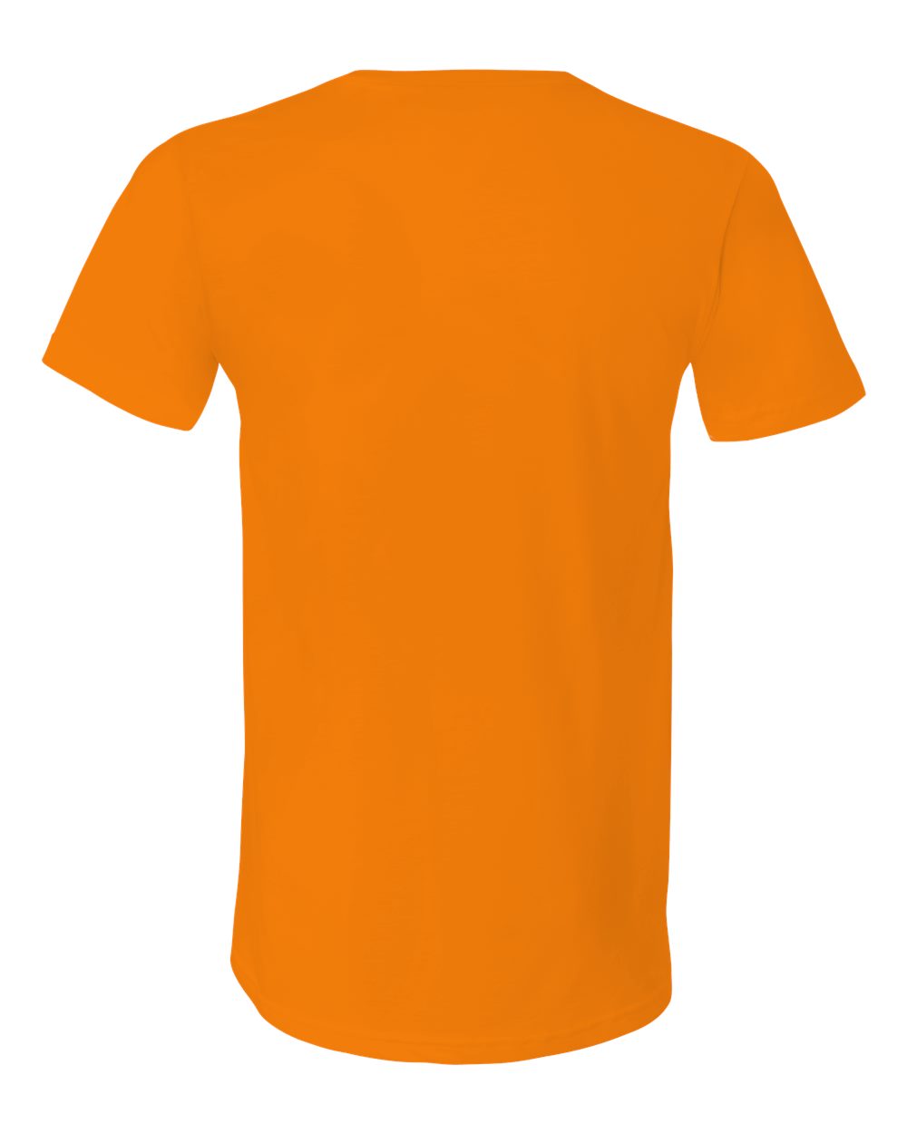 Unisex Jersey V-Neck Tee - Back - B00306182 - Orange