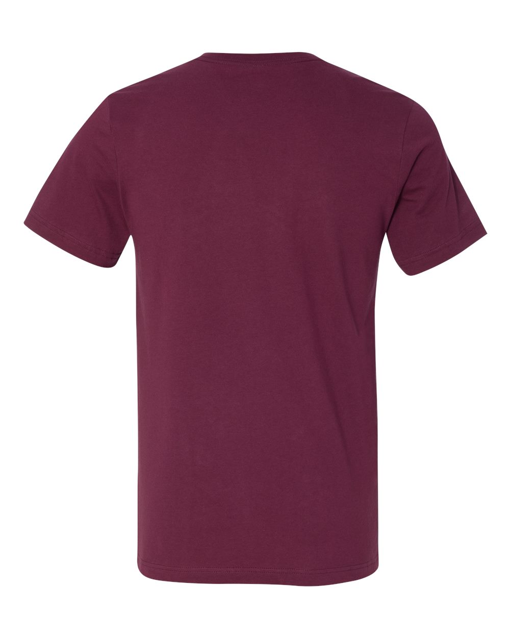 Unisex Jersey V-Neck Tee - Back - B00306292 - Maroon