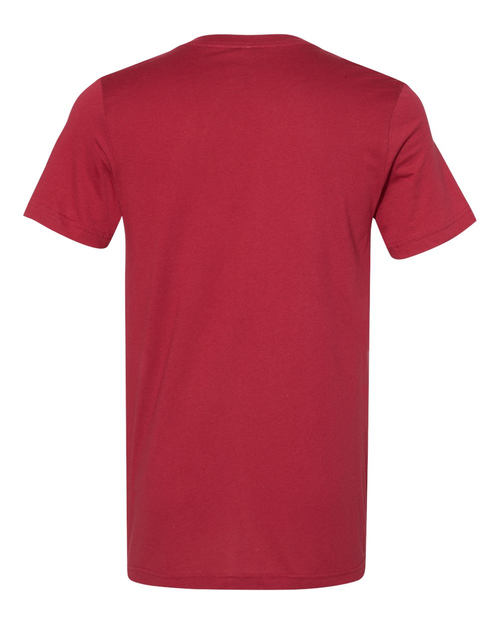 Unisex Jersey V-Neck Tee - Back - B00306442 - Cardinal