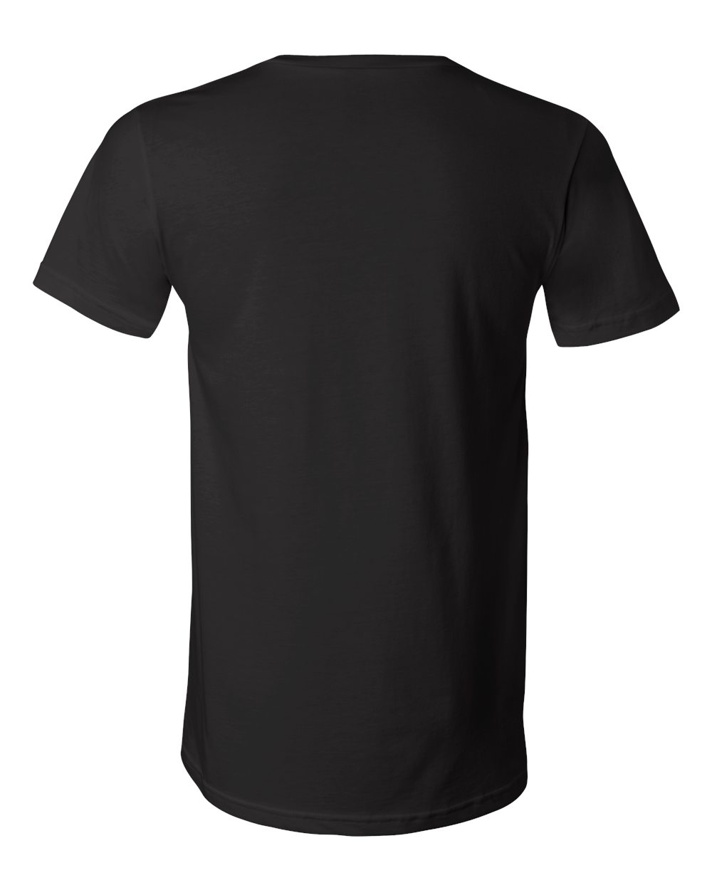 Unisex Jersey V-Neck Tee - Back - B00306502 - Black