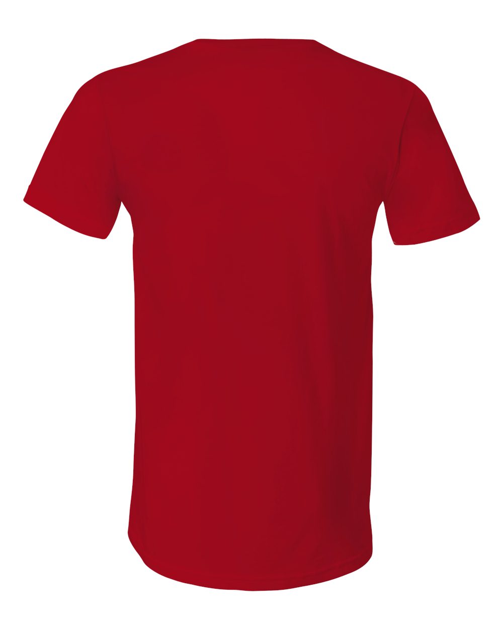 Unisex Jersey V-Neck Tee - Back - B00306712 - Red
