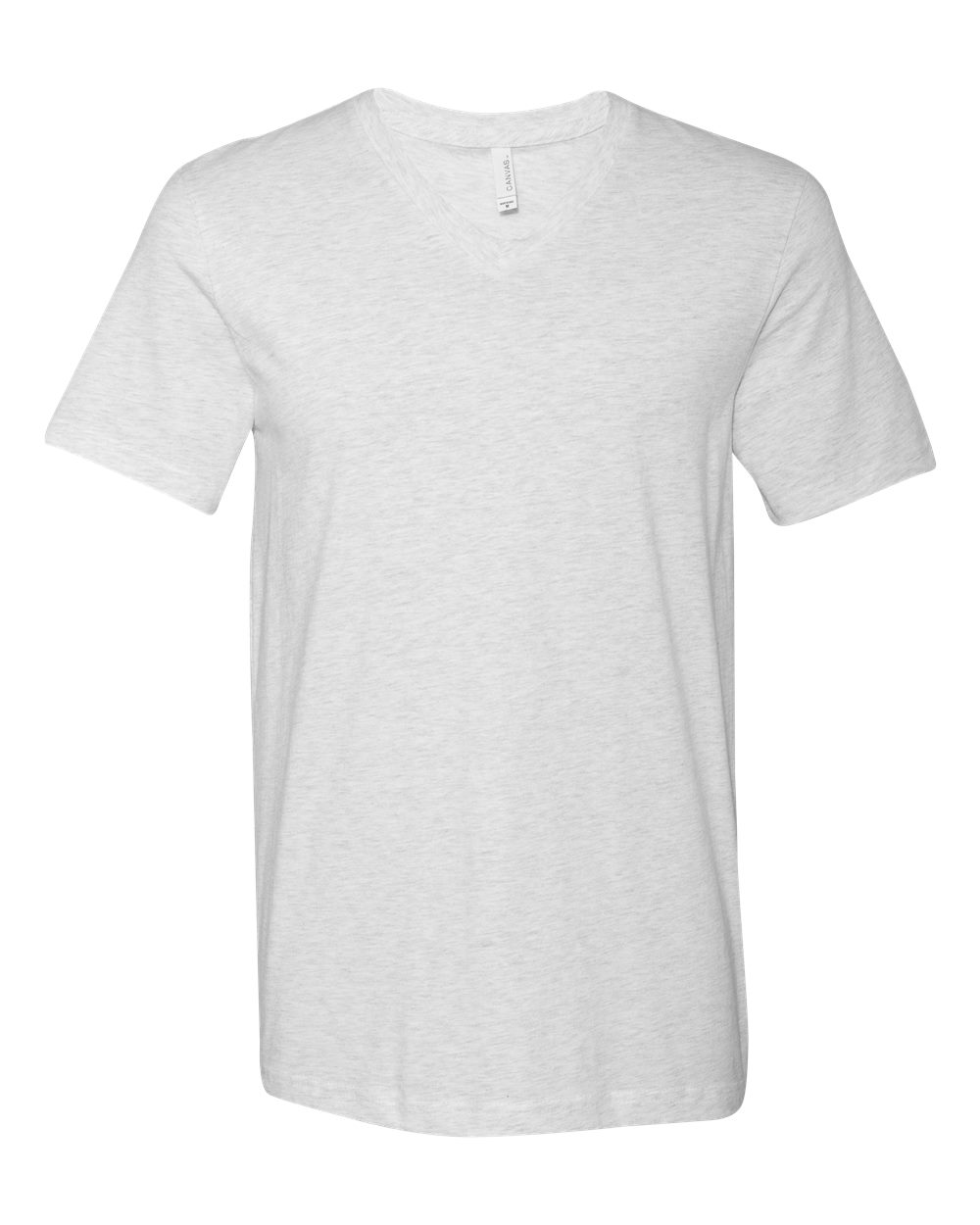 Unisex Jersey V-Neck Tee - Front - B00306022 - Ash