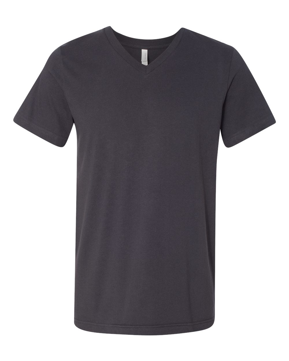 Unisex Jersey V-Neck Tee - Front - B00306082 - Dark Grey
