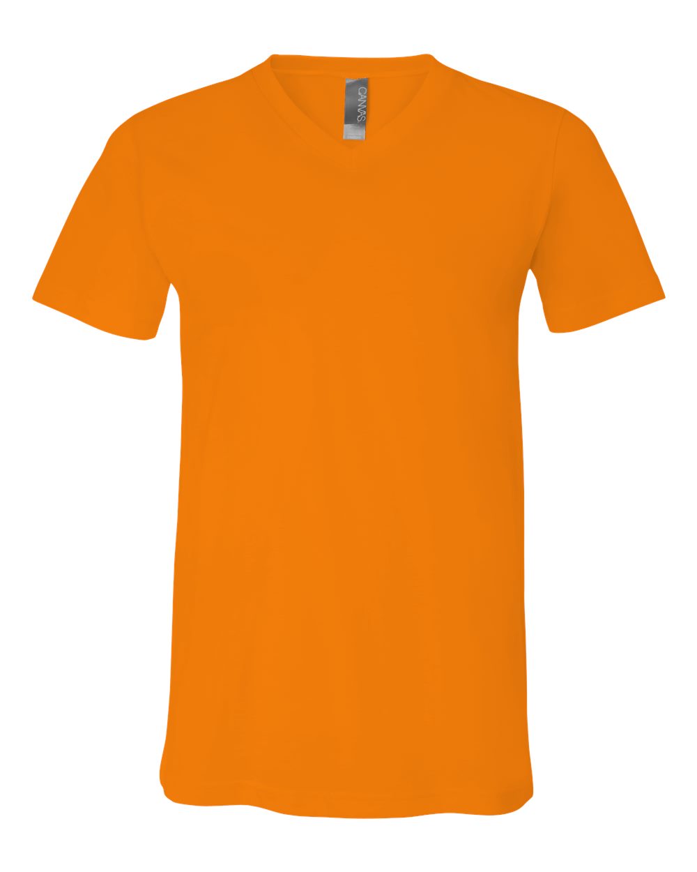 Unisex Jersey V-Neck Tee - Front - B00306182 - Orange
