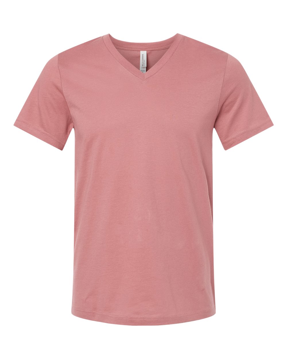 Unisex Jersey V-Neck Tee - Front - B00306302 - Mauve