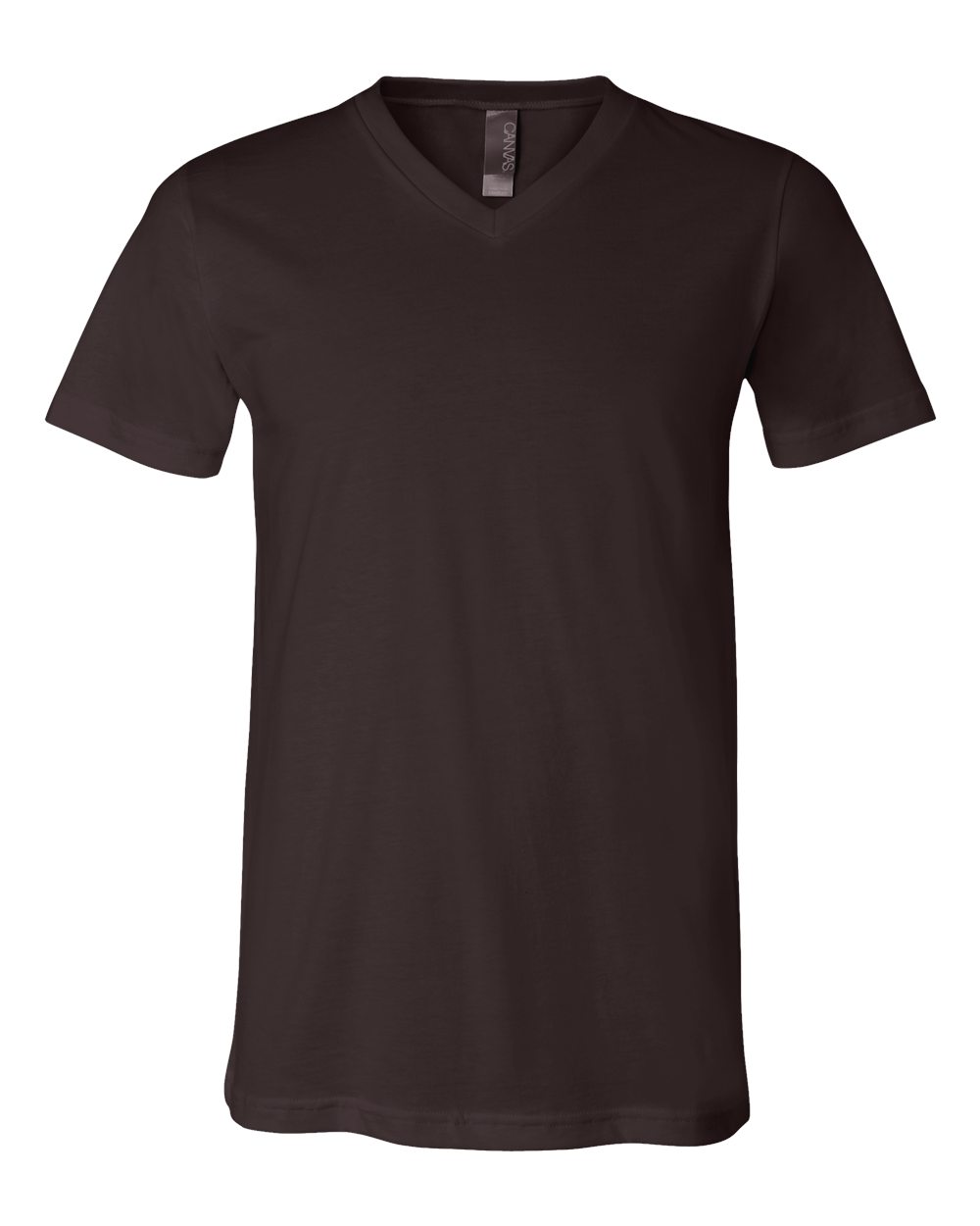 Unisex Jersey V-Neck Tee - Front - B00306552 - Brown