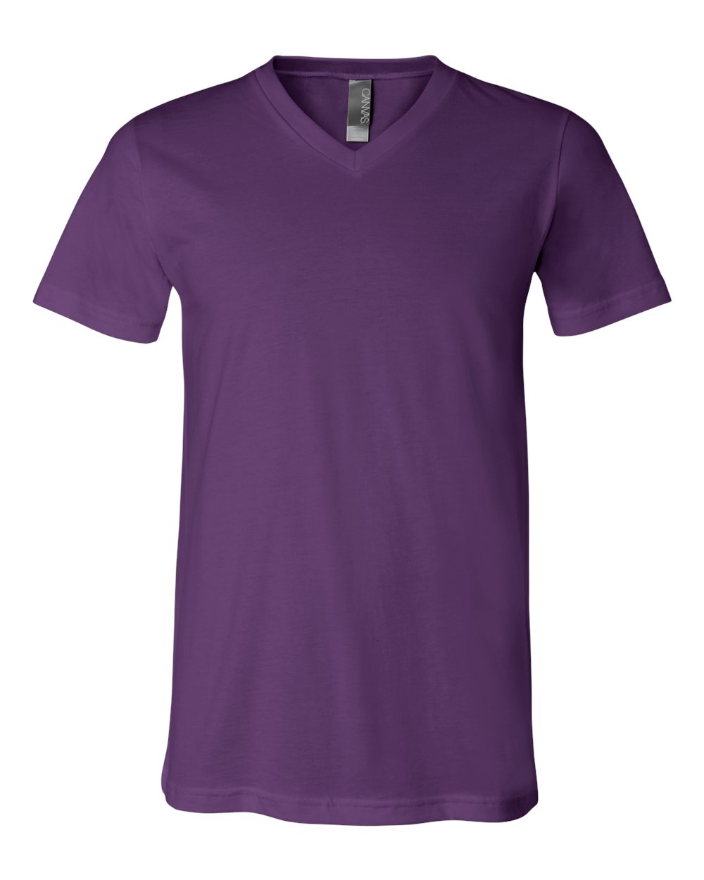 Unisex Jersey V-Neck Tee - Front - B00306672 - Team Purple