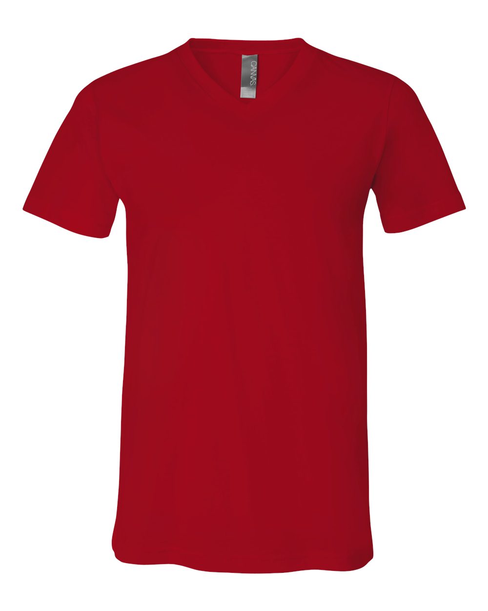 Unisex Jersey V-Neck Tee - Front - B00306712 - Red