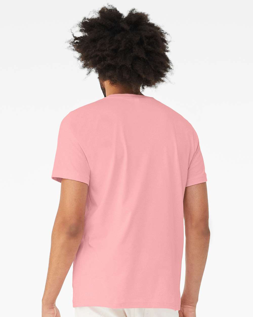 Unisex Jersey V-Neck Tee - OnModelBack - B00306222 - Pink
