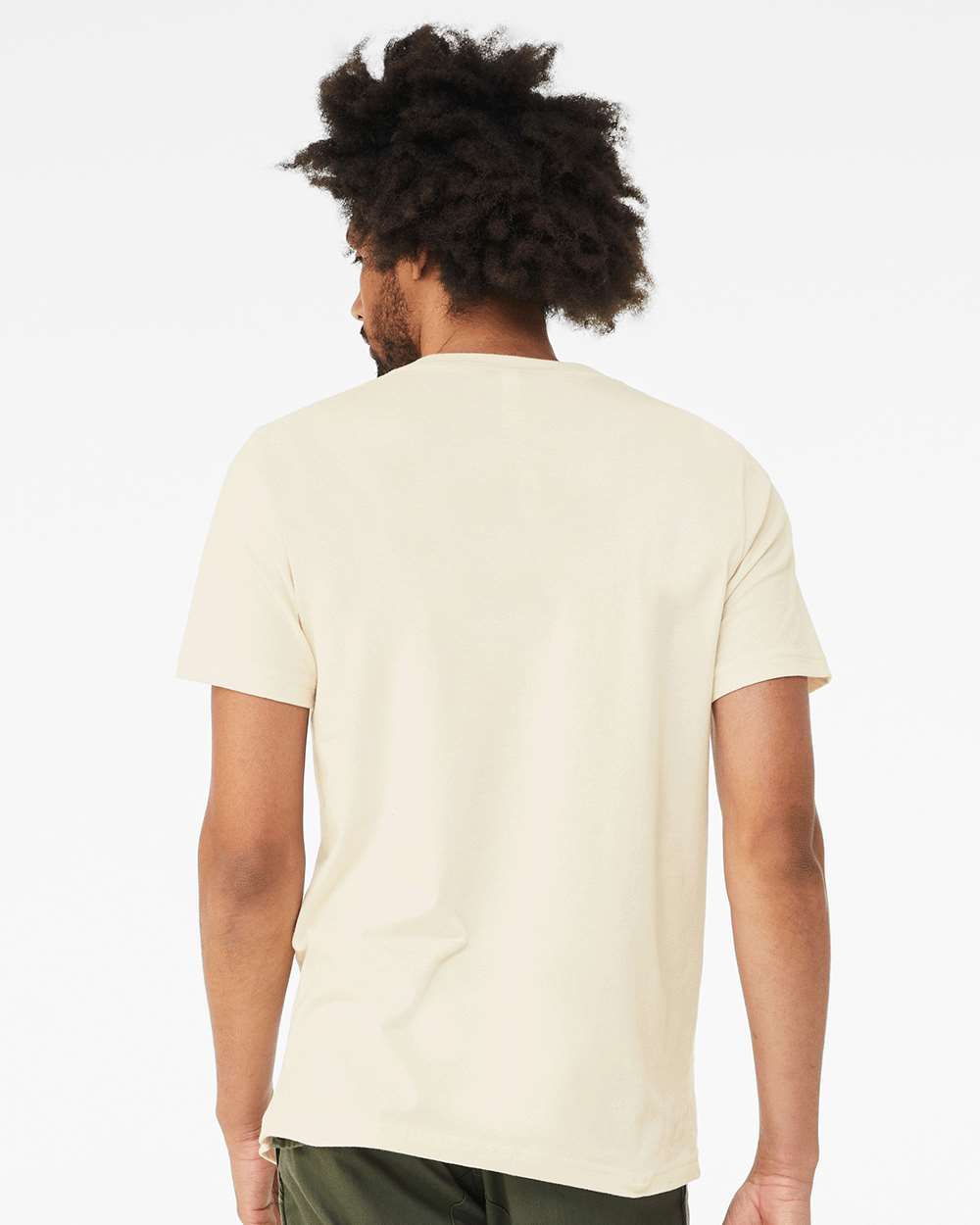 Unisex Jersey V-Neck Tee - OnModelBack - B00306242 - Natural