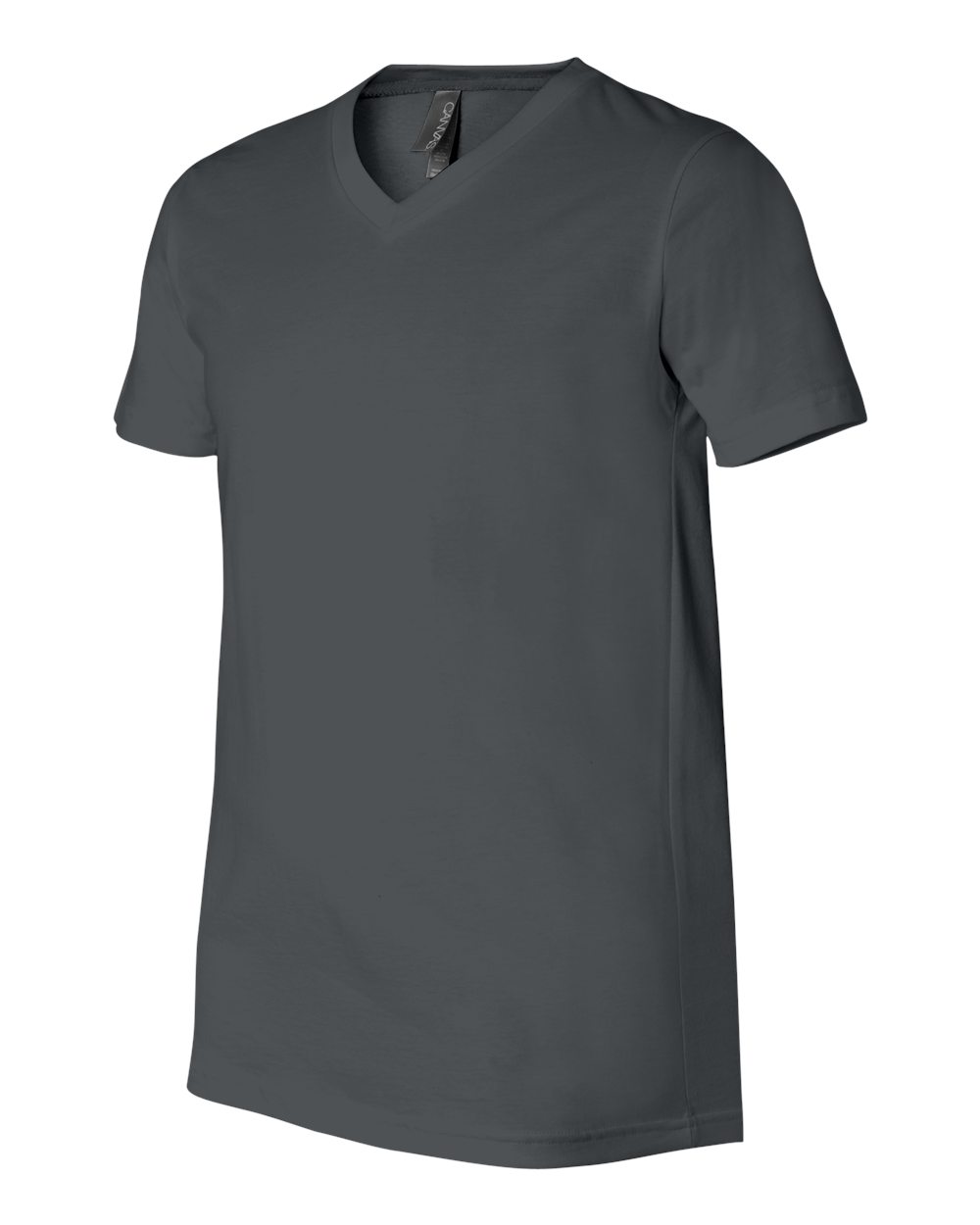 Unisex Jersey V-Neck Tee - Side - B00306092 - Asphalt