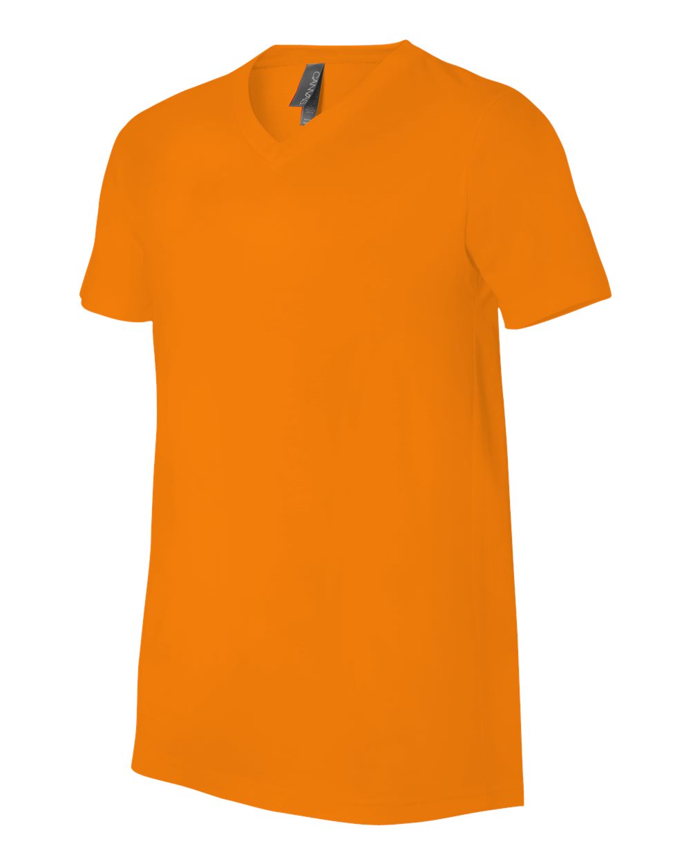 Unisex Jersey V-Neck Tee - Side - B00306182 - Orange