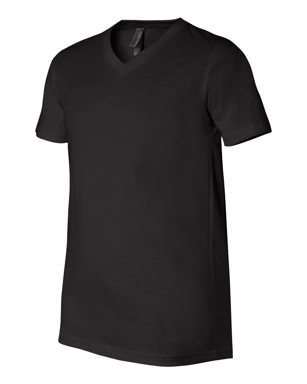Unisex Jersey V-Neck Tee - Side - B00306502 - Black