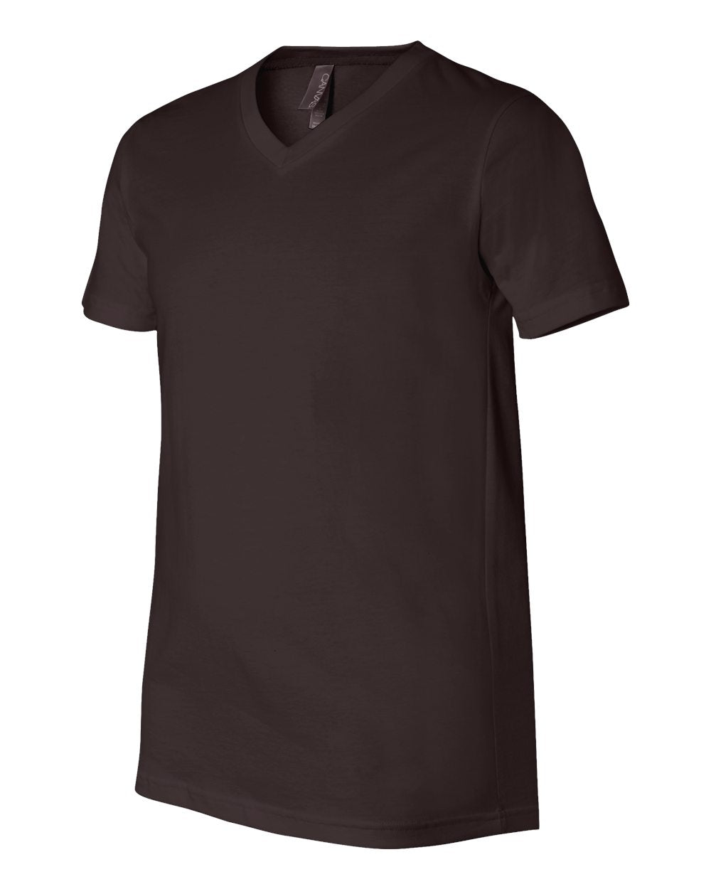 Unisex Jersey V-Neck Tee - Side - B00306552 - Brown