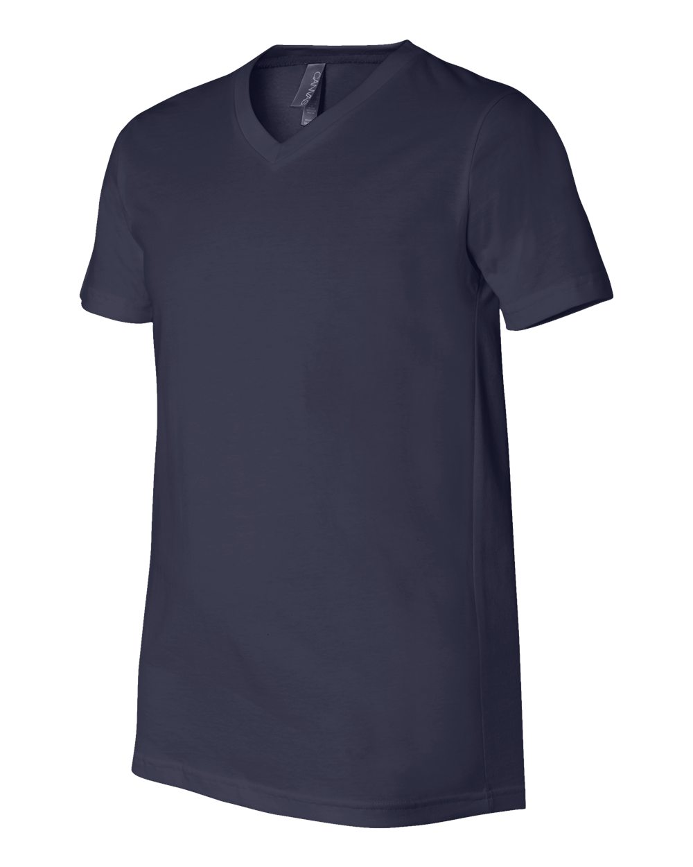 Unisex Jersey V-Neck Tee - Side - B00306652 - Navy