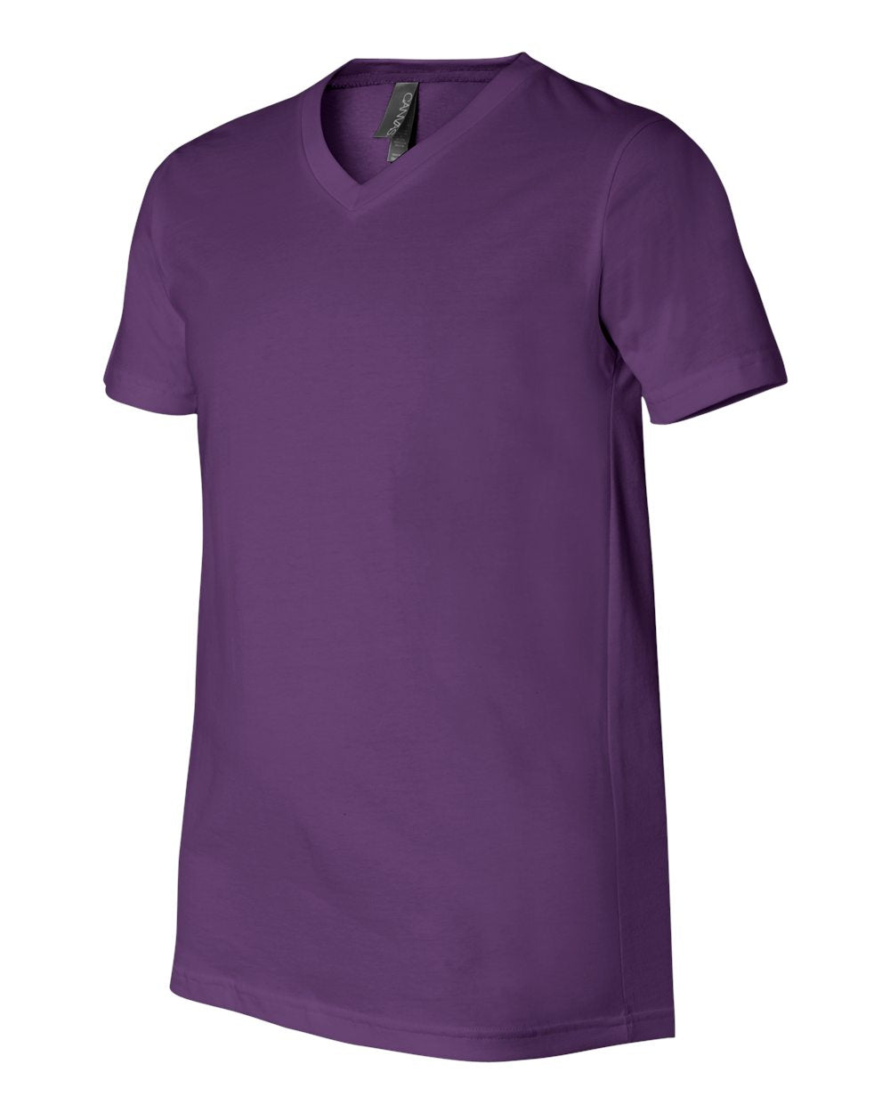 Unisex Jersey V-Neck Tee - Side - B00306672 - Team Purple