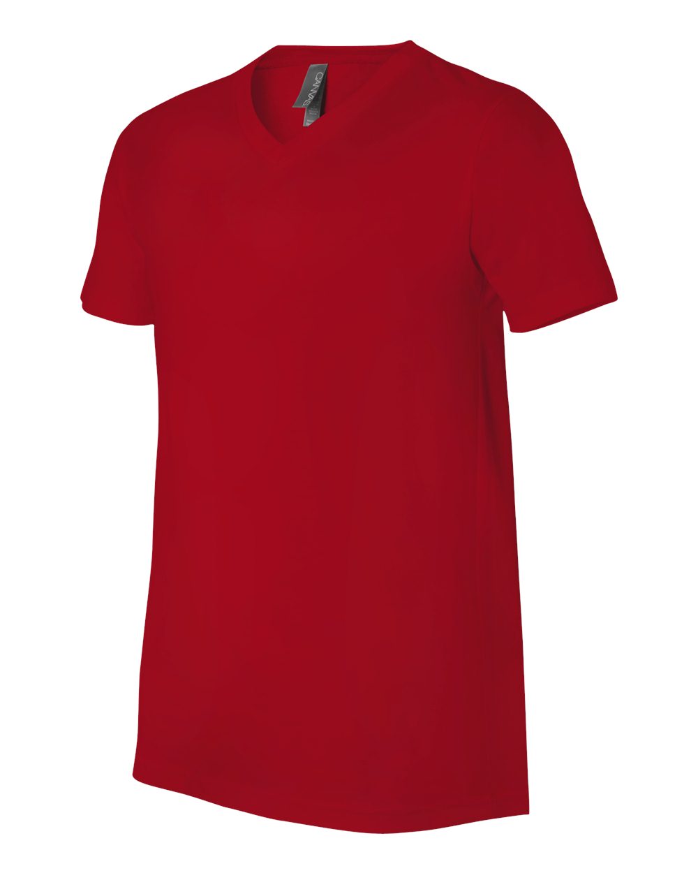 Unisex Jersey V-Neck Tee - Side - B00306712 - Red