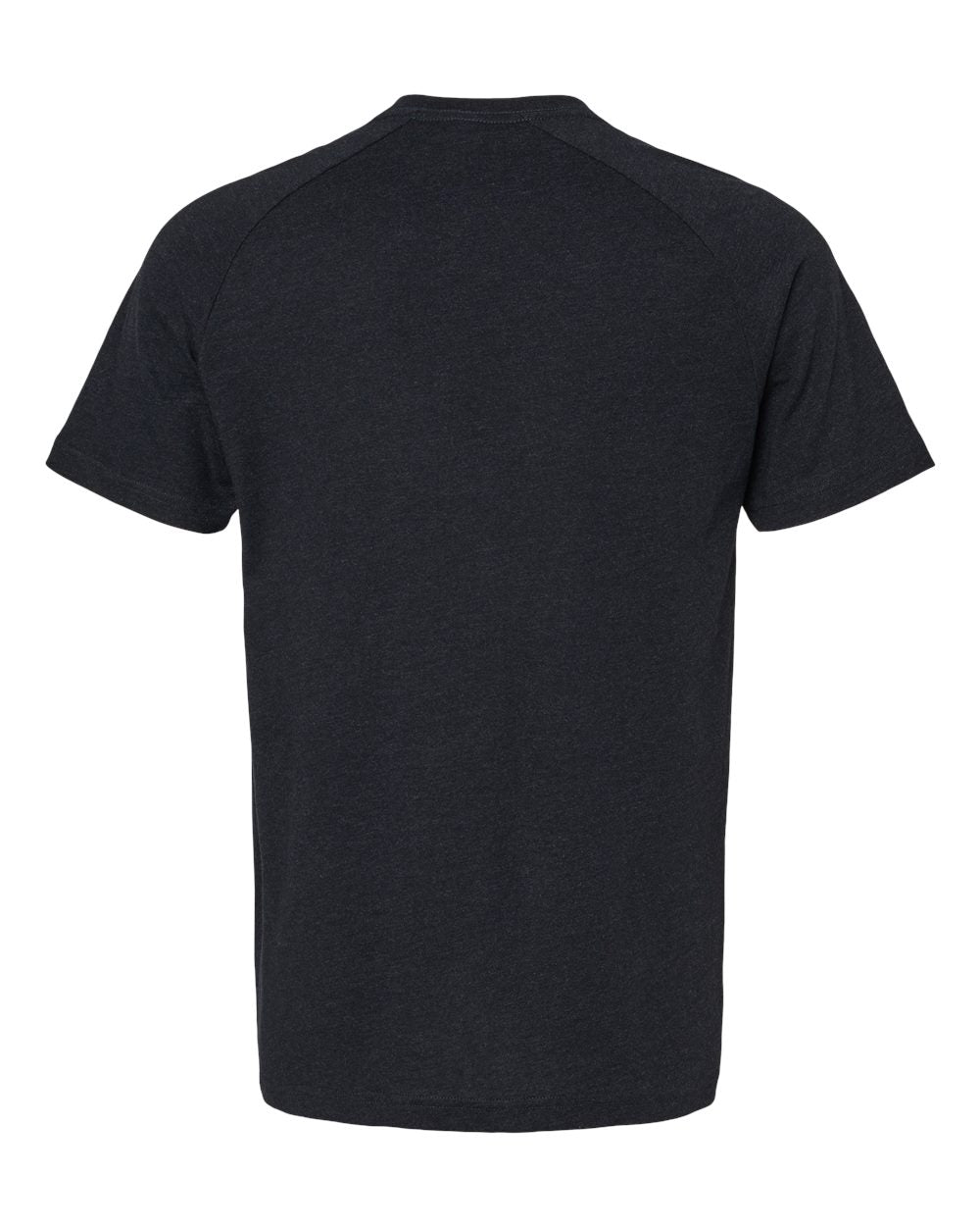 Men's Heather CVC Raglan Tee - Back - B37106513 - Black Heather