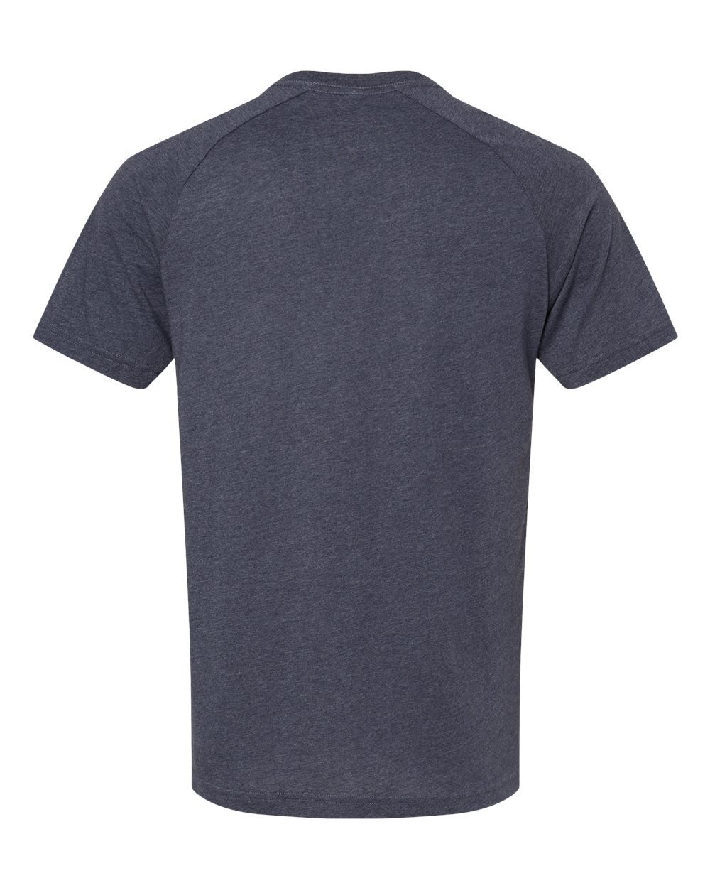 Men's Heather CVC Raglan Tee - Back - B37106653 - Heather Navy