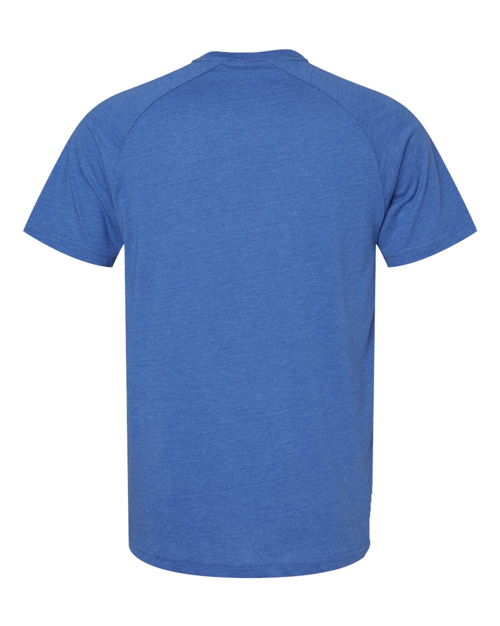 Men's Heather CVC Raglan Tee - Back - B37106753 - Heather True Royal