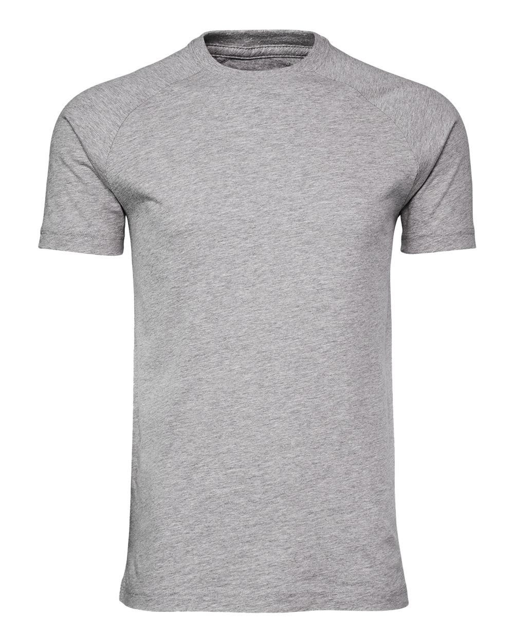 Men's Heather CVC Raglan Tee - Front - B37106023 - Athletic Heather