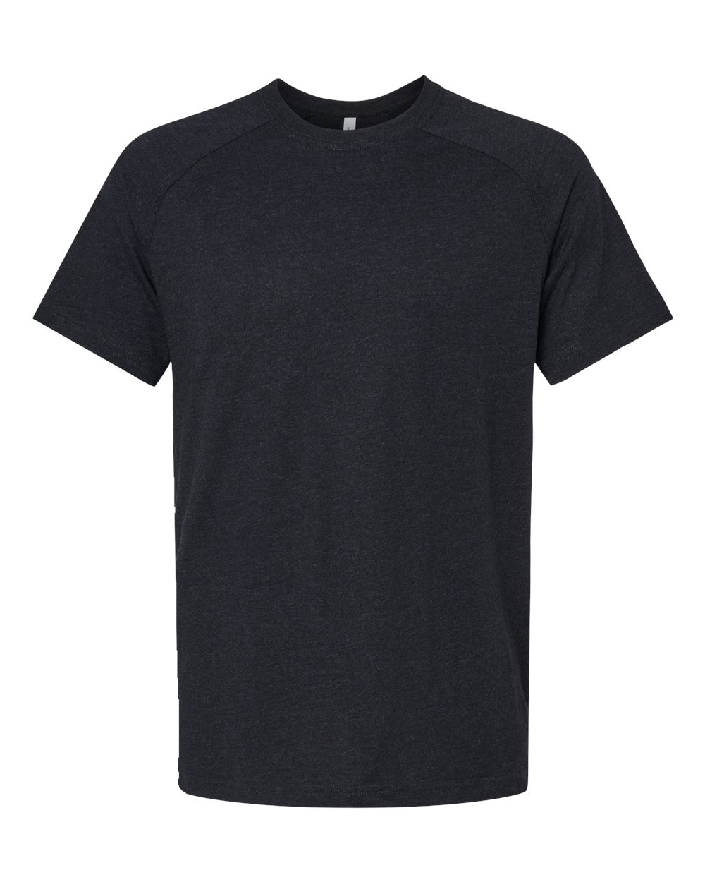 Men's Heather CVC Raglan Tee - Front - B37106513 - Black Heather
