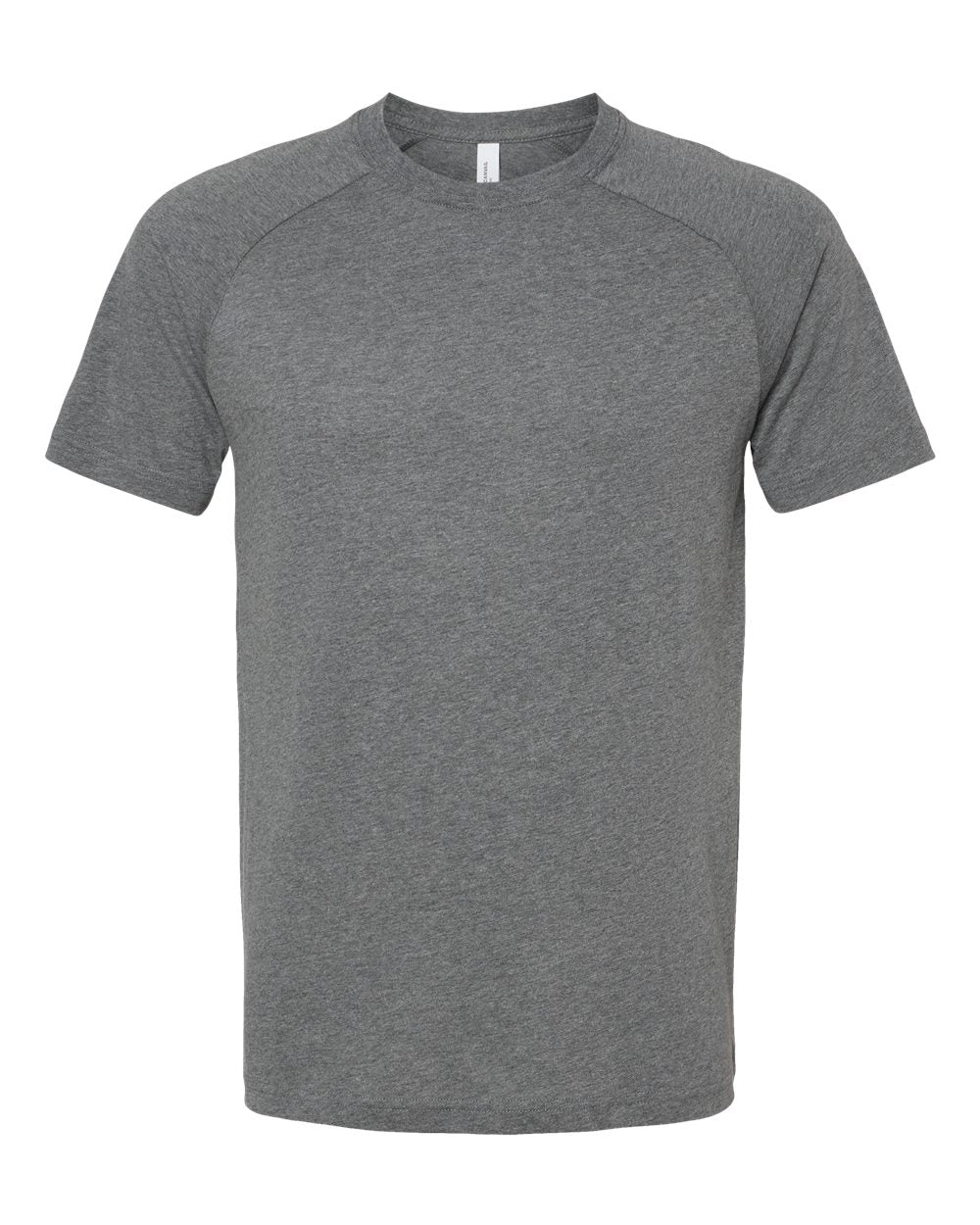 Men's Heather CVC Raglan Tee - Front - B37106533 - Deep Heather
