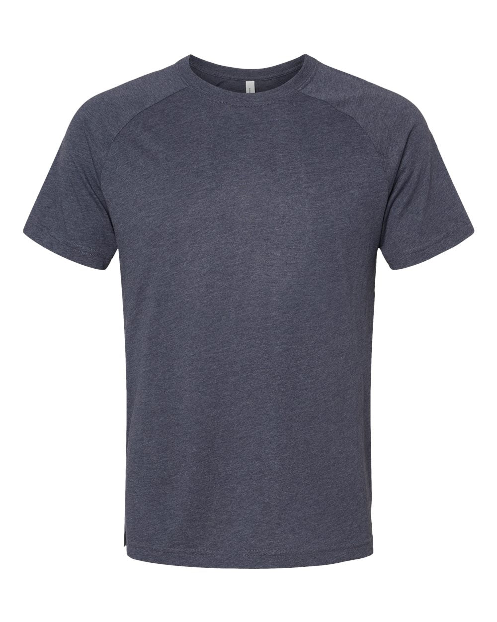 Men's Heather CVC Raglan Tee - Front - B37106653 - Heather Navy