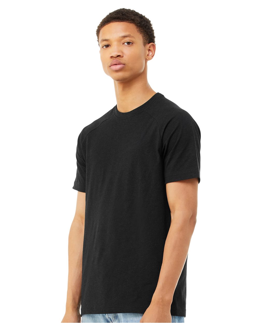 Men's Heather CVC Raglan Tee - styleImage