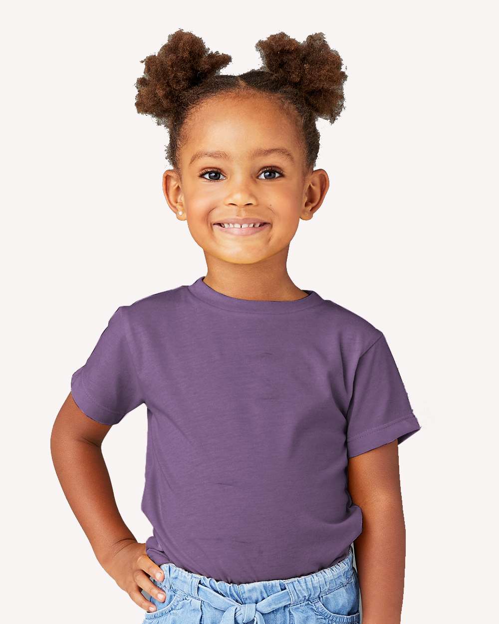 Toddler Jersey Tee - OnModelFront - B36306672 - Heather Team Purple
