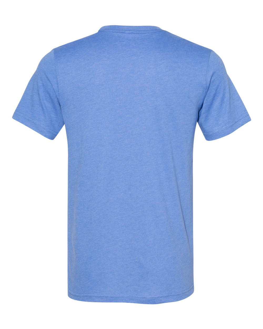 Unisex Sueded Tee - Back - B29706252 - Heather Columbia Blue
