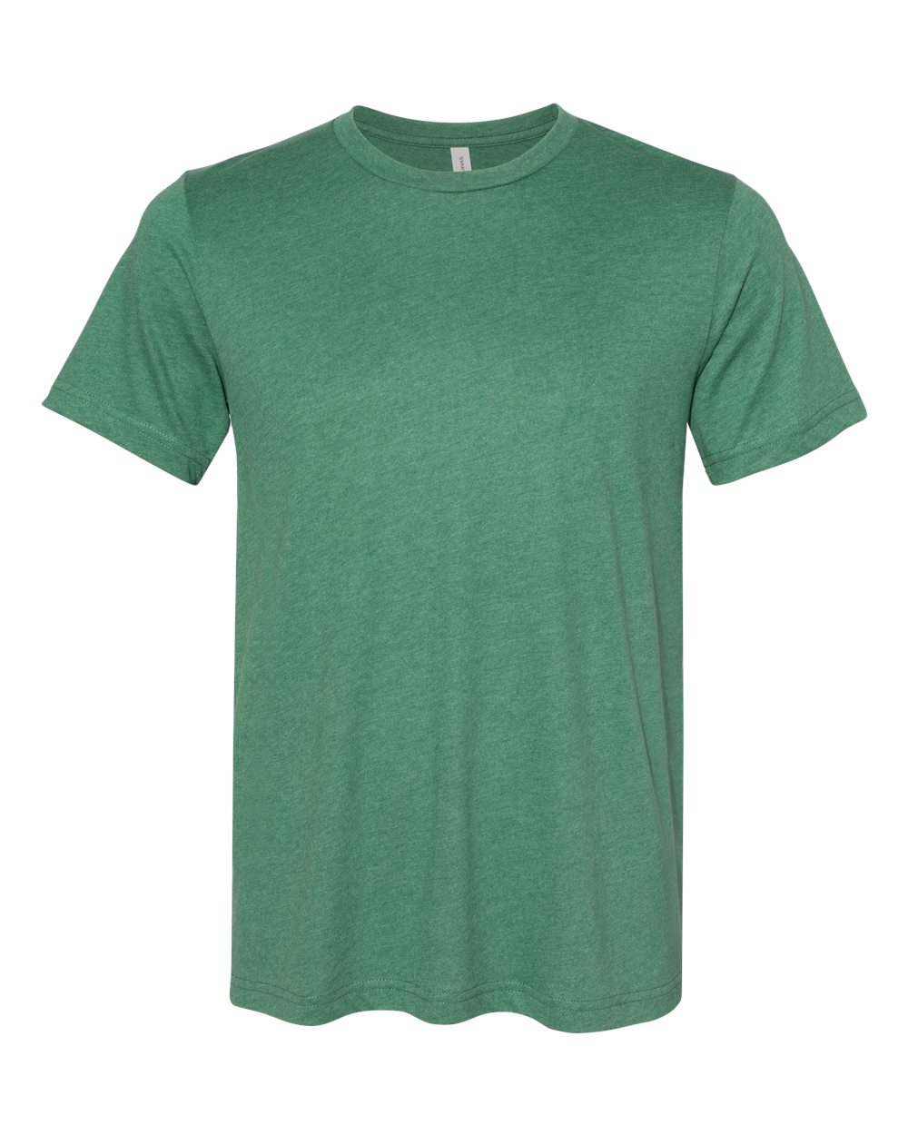 Unisex Sueded Tee - Front - B29706192 - Heather Grass Green