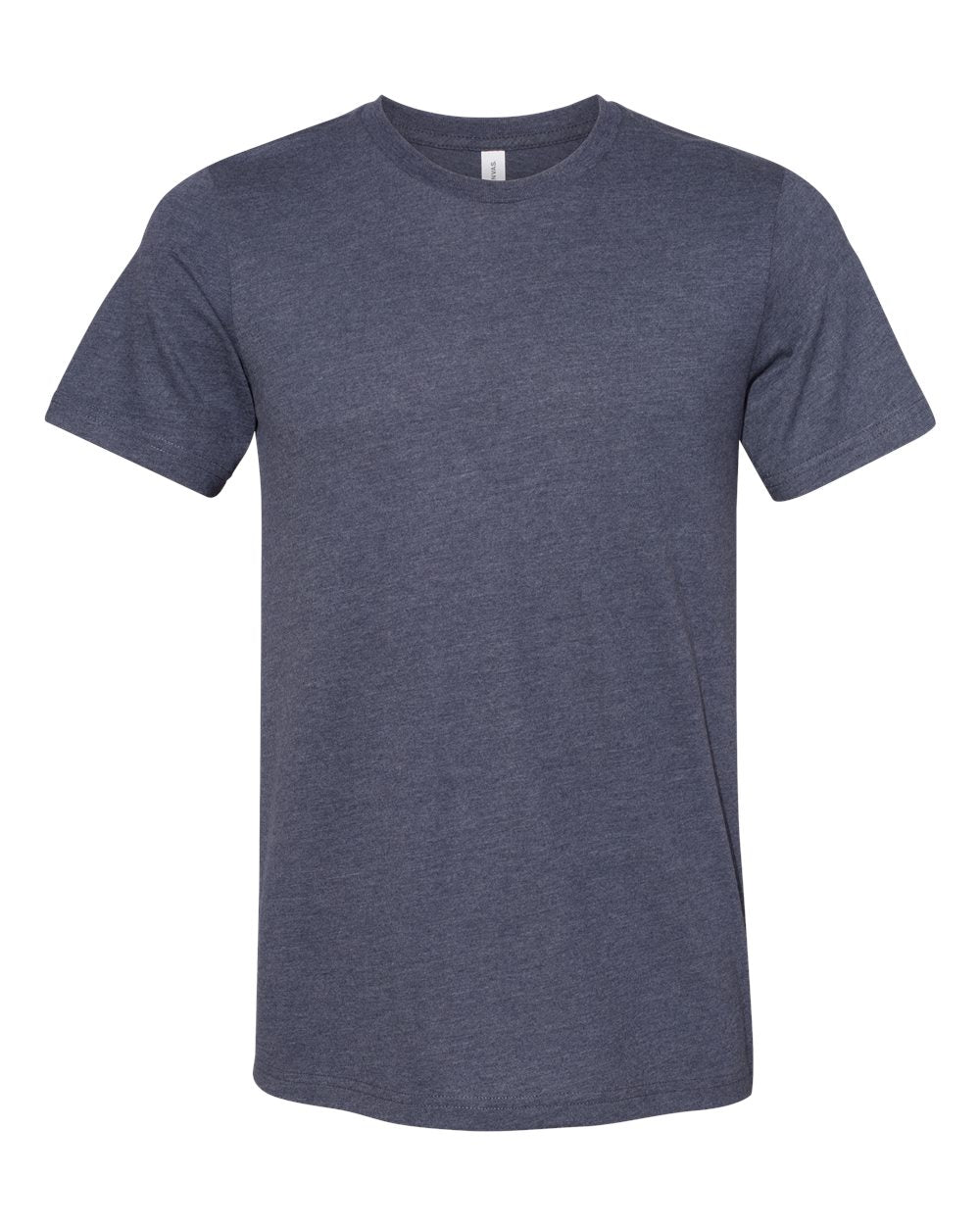 Unisex Sueded Tee - Front - B29706822 - Heather Midnight Navy