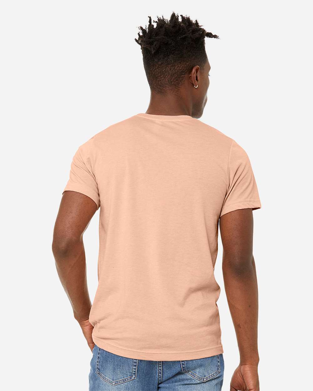 Unisex Sueded Tee - OnModelBack - B29706112 - Heather Peach