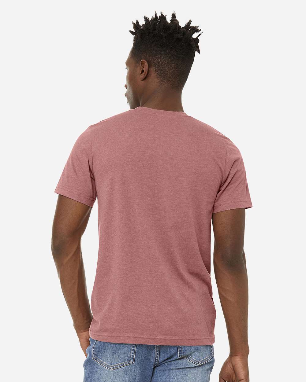 Unisex Sueded Tee - OnModelBack - B29706272 - Heather Mauve