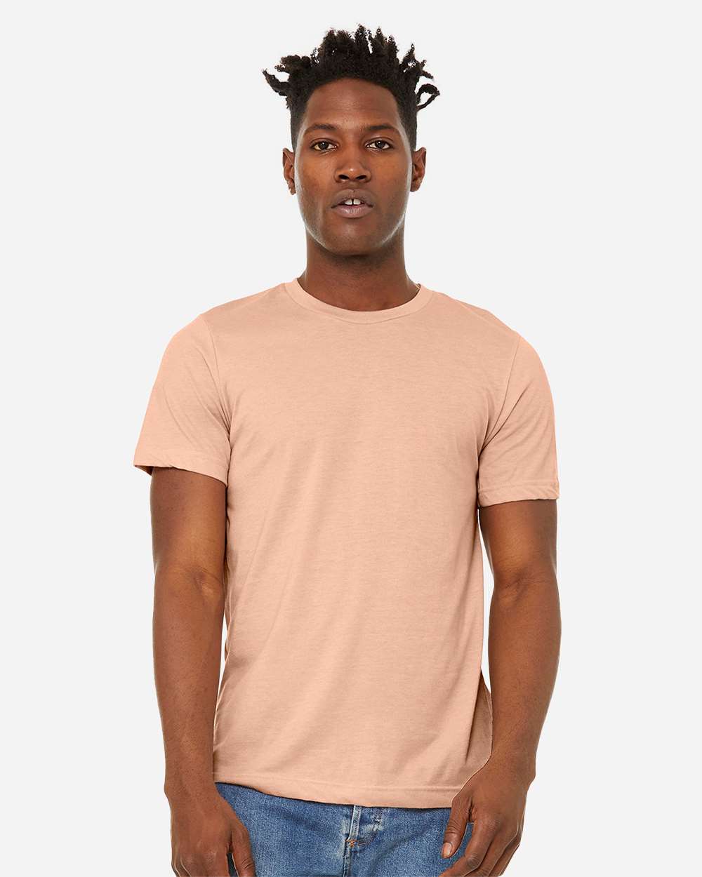 Unisex Sueded Tee - OnModelFront - B29706112 - Heather Peach