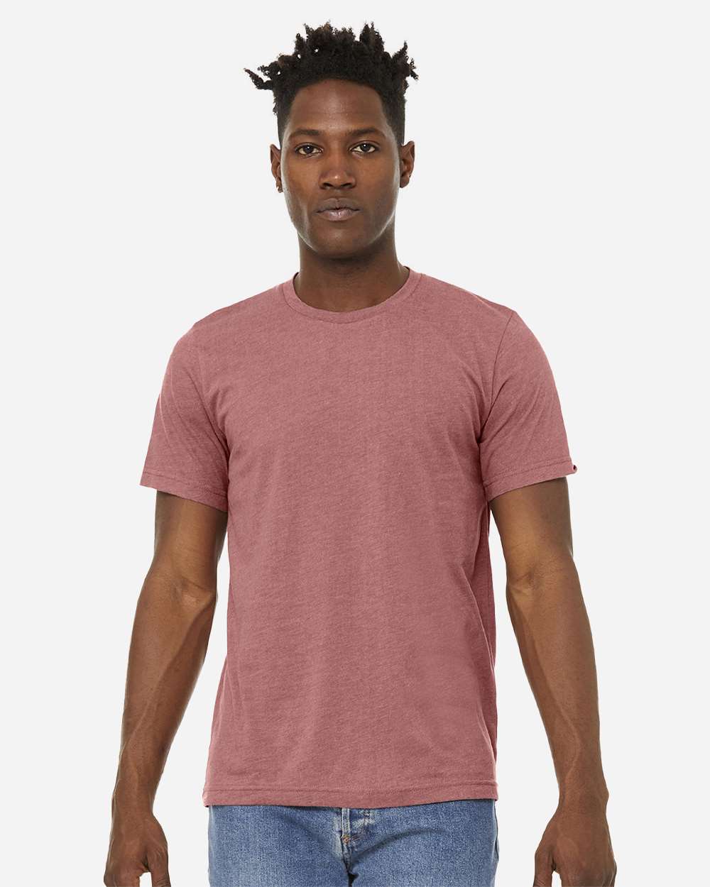 Unisex Sueded Tee - OnModelFront - B29706272 - Heather Mauve