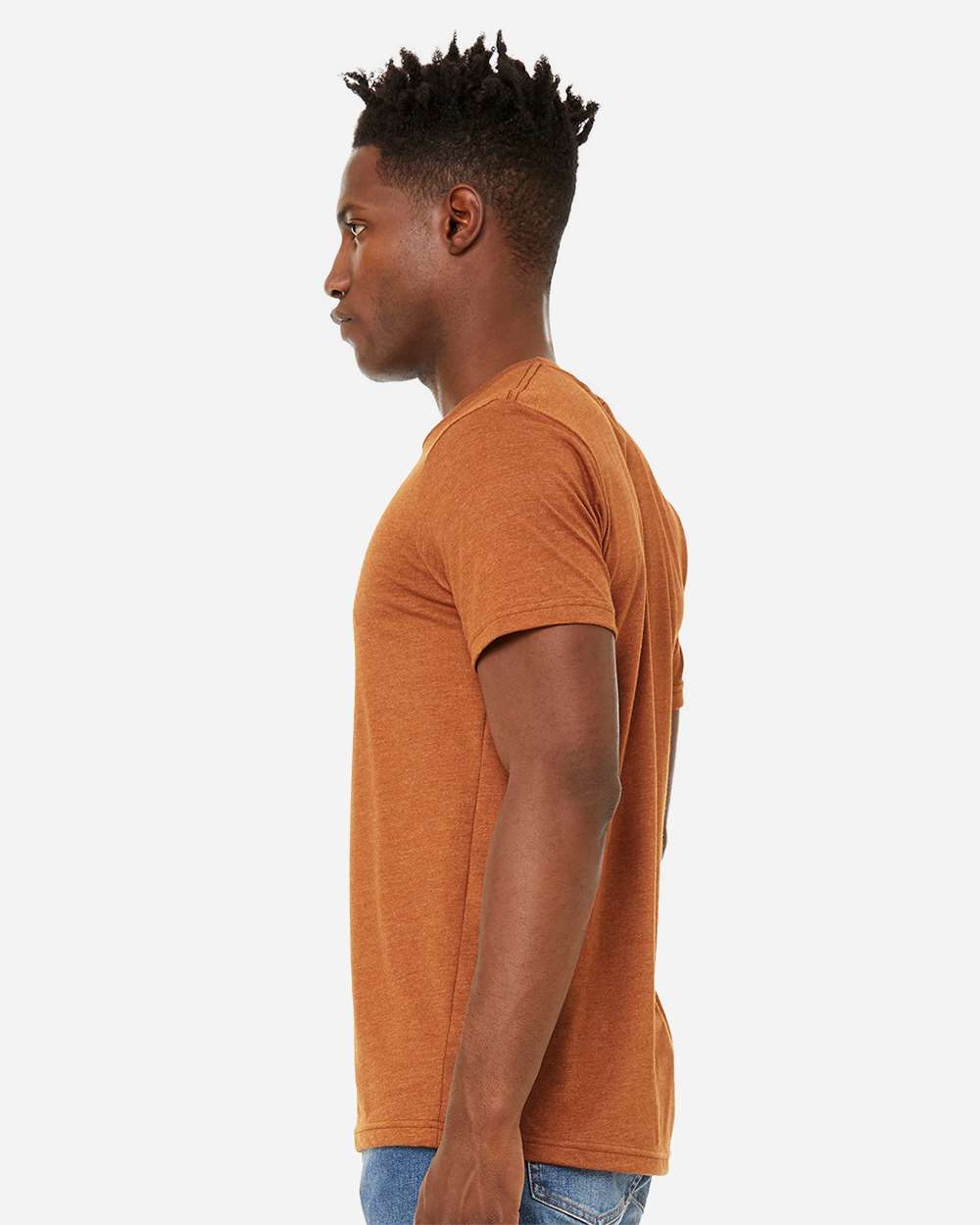 Unisex Sueded Tee - OnModelSide - B29706012 - Heather Autumn