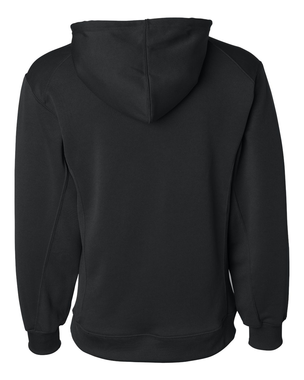 Men's Performance Fleece Hooded Sweatshirt - Back - B84985502 - Black