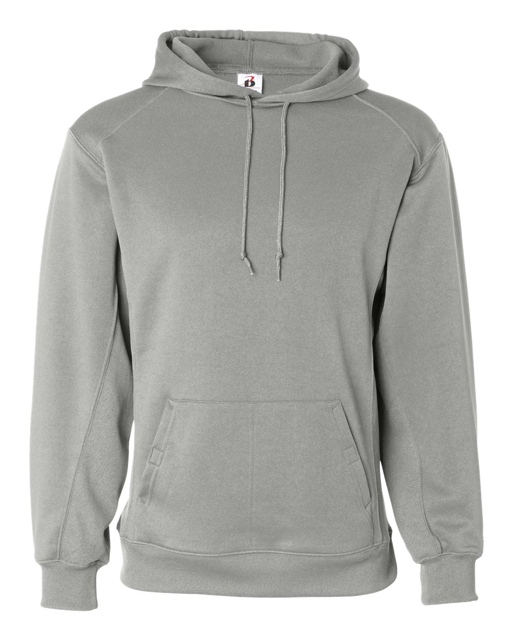 Men's Performance Fleece Hooded Sweatshirt - Front - B84985352 - Silver