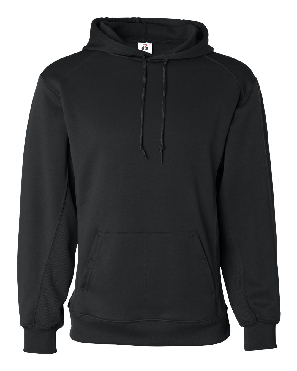 Men's Performance Fleece Hooded Sweatshirt - Front - B84985502 - Black