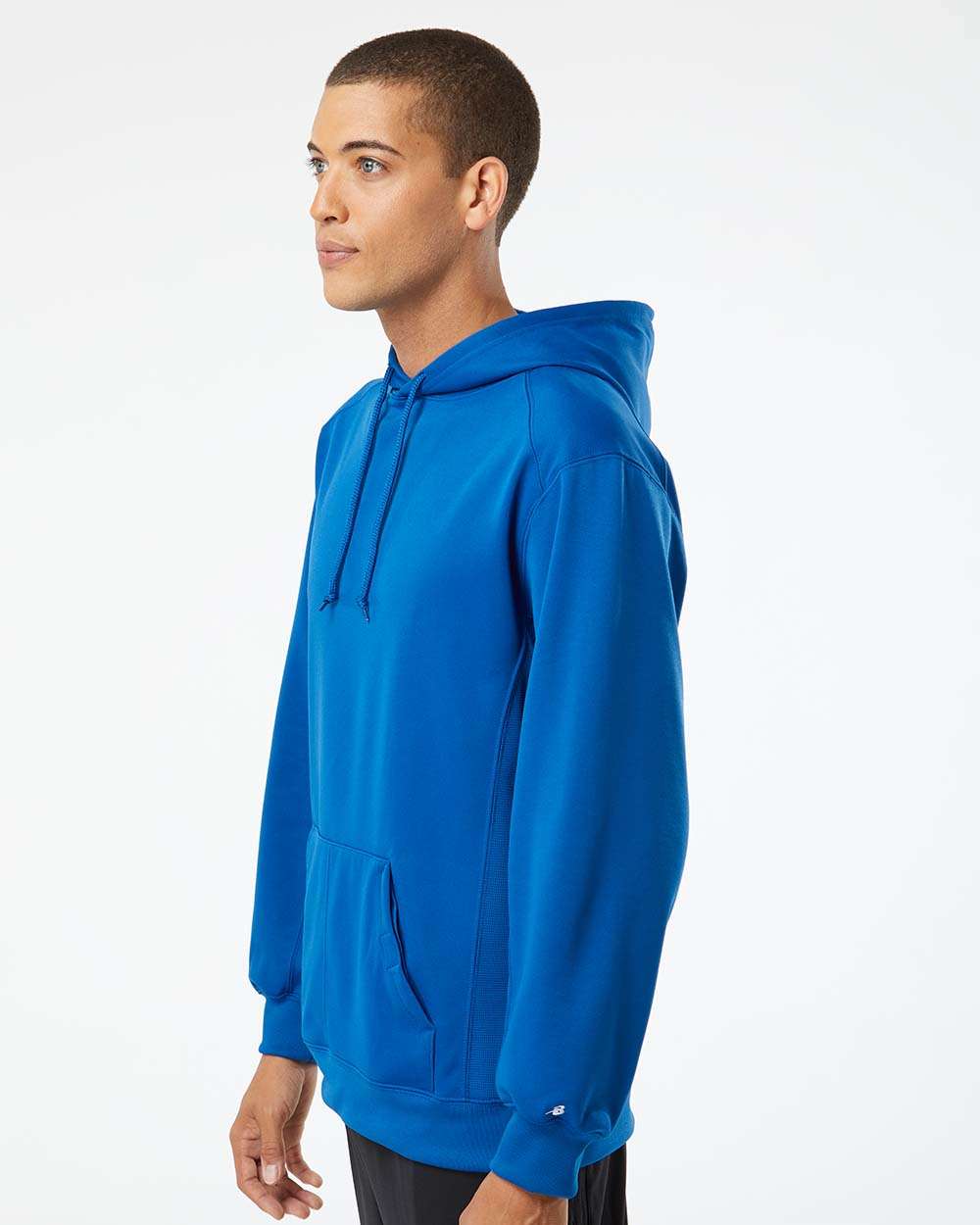 Men's Performance Fleece Hooded Sweatshirt - OnModelSide - B84985752 - Royal